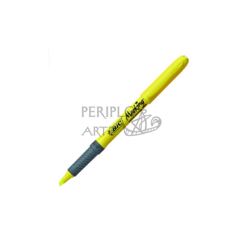 Marcador amarillo flúor Highlighter Grip BIC