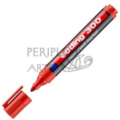 Rotulador permanente Edding 300 rojo