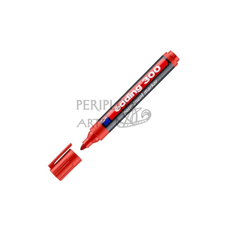 Rotulador permanente Edding 300 rojo