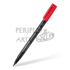 Rotulador permanente Lumocolor Staedtler S rojo