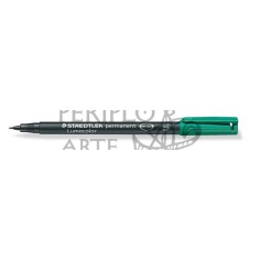 Rotulador permanente Lumocolor Staedtler S verde