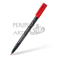 Rotulador permanente Lumocolor Staedtler F rojo