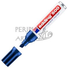 Rotulador permanente Edding 500 biselado azul