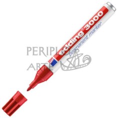 Rotulador permanente Edding 3000 rojo