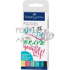 Set 6 rotuladores pincel Faber Castell Pitt Artist