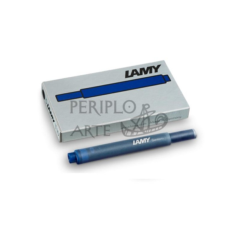 Caja 5 cartuchos T10 Lamy azul oscuro no borrable