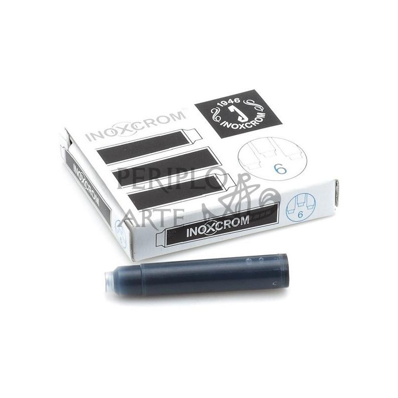 Caja 6 cartuchos tinta Inoxcrom negro