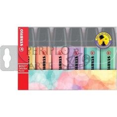 Estuche 6 marcadores Stabilo Boss Pastel