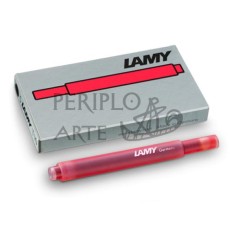 Caja 5 cartuchos T10 Lamy rojo