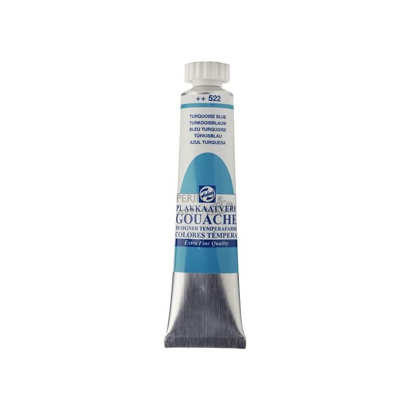 Gouache témpera Talens 20 ml azul turquesa 522