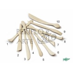 Juego 10 espátulas vaciadores madera modelar