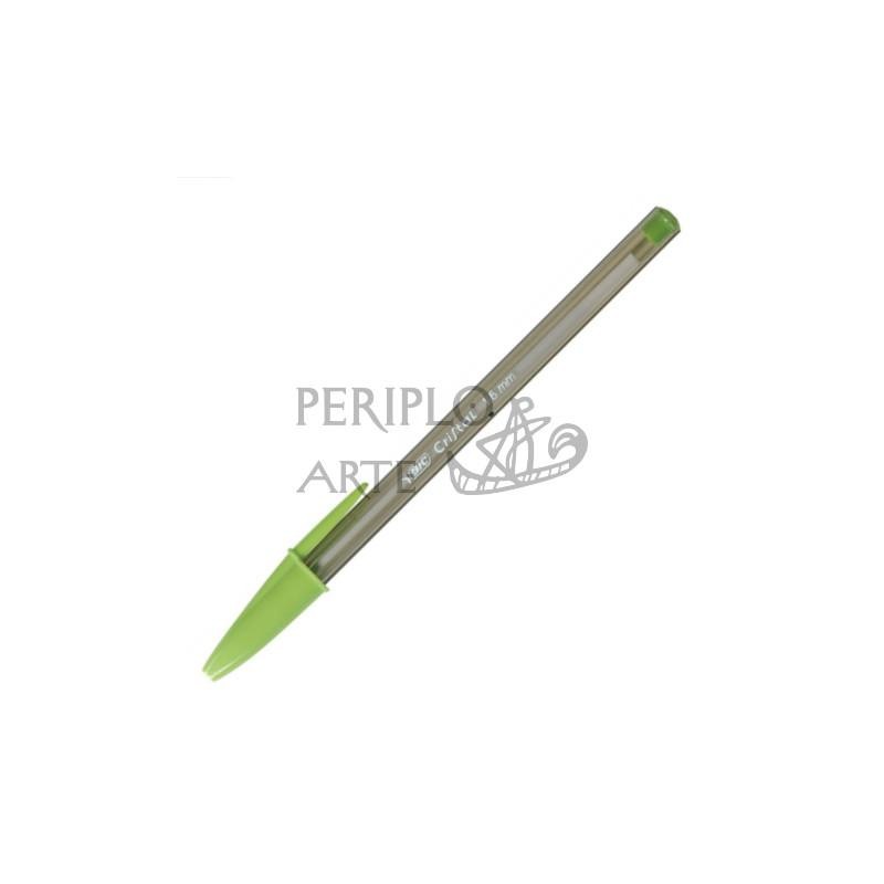 Bolígrafo BIC cristal Fun 1 6mm verde claro