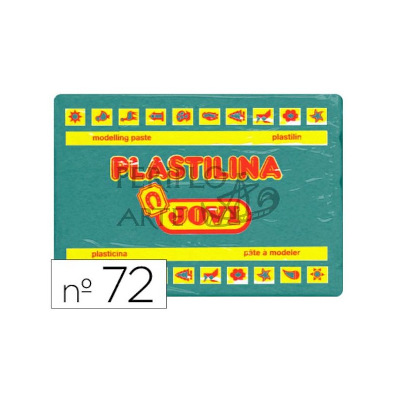 Plastilina Jovi 72 350g verde oscuro