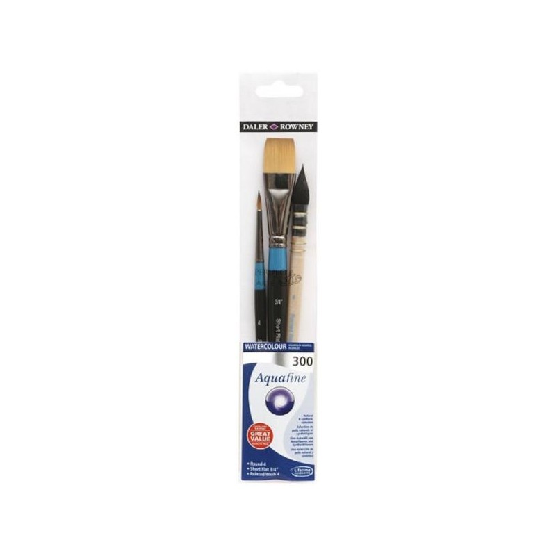 Set 3 pinceles Aquafine Daler Rowney