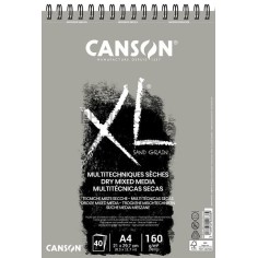 Bloc Canson XL Multitéc  secas gris A4 40h 160g