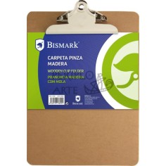 Sujeta papeles madera con pinza Bismark