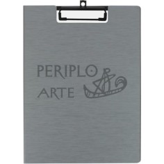 Carpeta con pinza A4 polipropileno gris