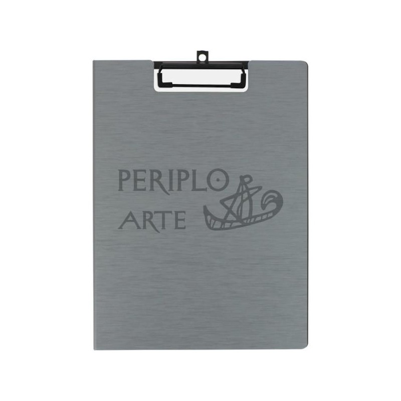 Carpeta con pinza A4 polipropileno gris