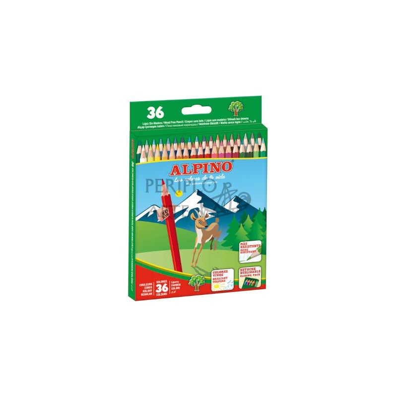 Caja 36 lápices color Alpino