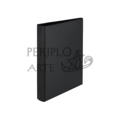 Carpeta 4 anillas folio tapa plástico negro