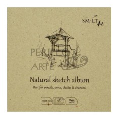 Sketch album natural SM·LT cosido 14x14cm