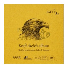 Sketch album Kraft SM·LT cosido 14x14cm