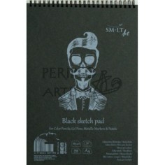 Black Sketch pad espiral A4 SM·LT