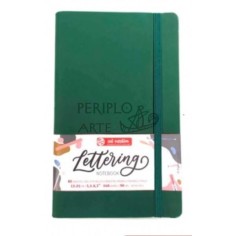 Cuaderno Lettering punteado 13x21cm 80h verde oscu