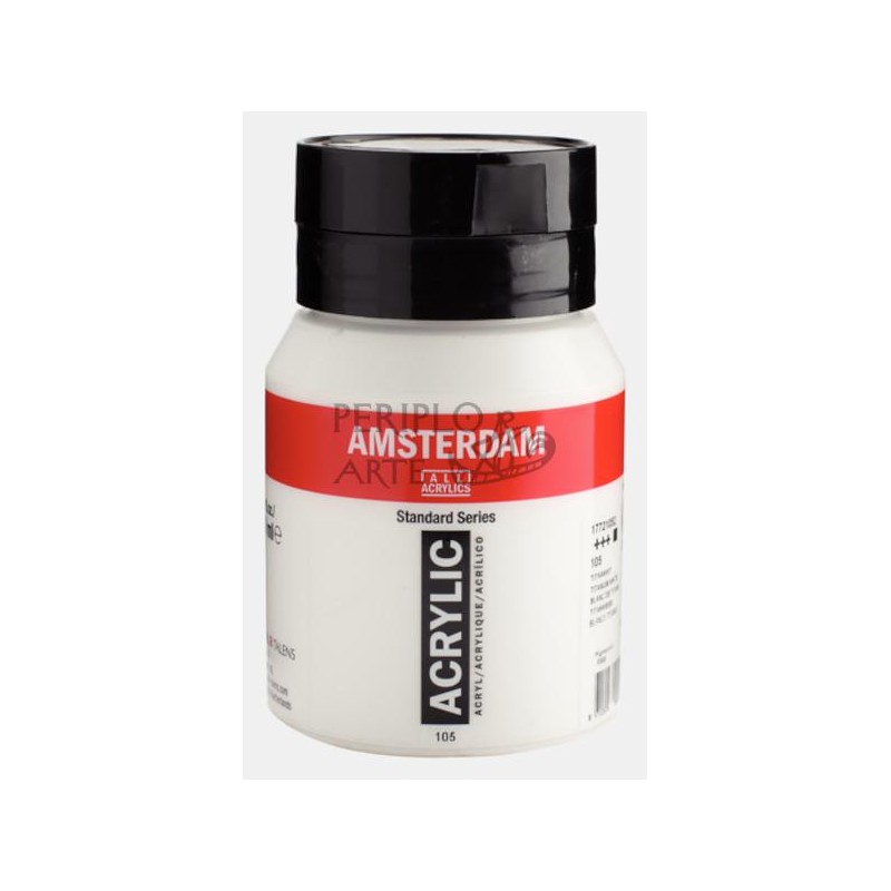 Acrílico Amsterdam 500ml blanco de titanio 105