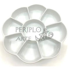 Paleta porcelana 8 pocillos 18cm