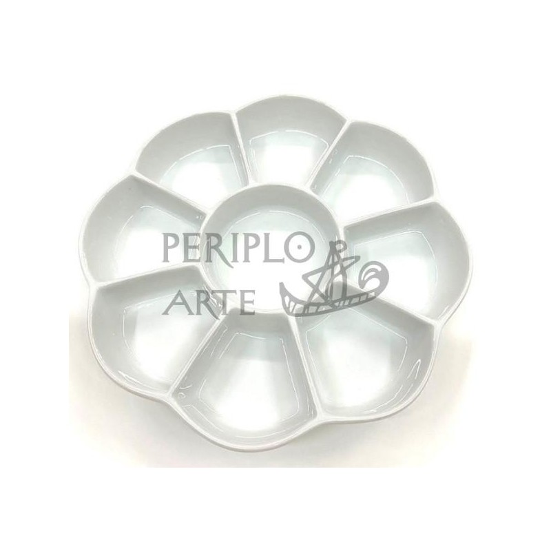 Paleta porcelana 8 pocillos 18cm