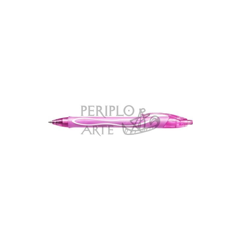 Bolígrafo BIC Gelocity Quick Dry rosa