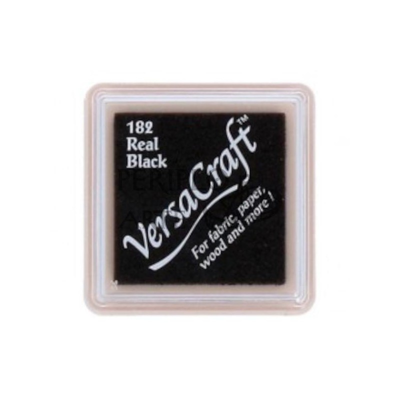 Tinta tela VersaCraft tampón 12g Real Black 182