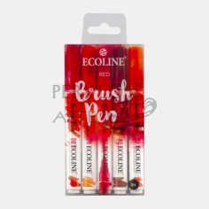 Set 5 rotuladores Rojos Ecoline Brush Pen 