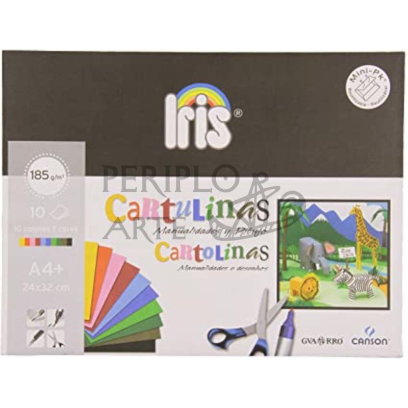 Minipack cartulina Iris Canson Guarro A4 10h 185g