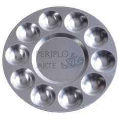 Paleta aluminio redonda 18 75 cm 10 pocillos