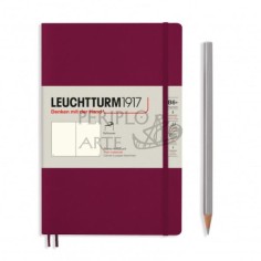 Cuaderno notas liso B6 tapa blanda Port Red