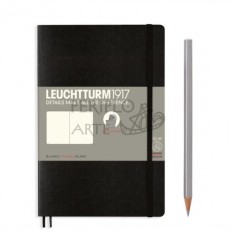 Cuaderno notas liso B6 tapa blanda Black