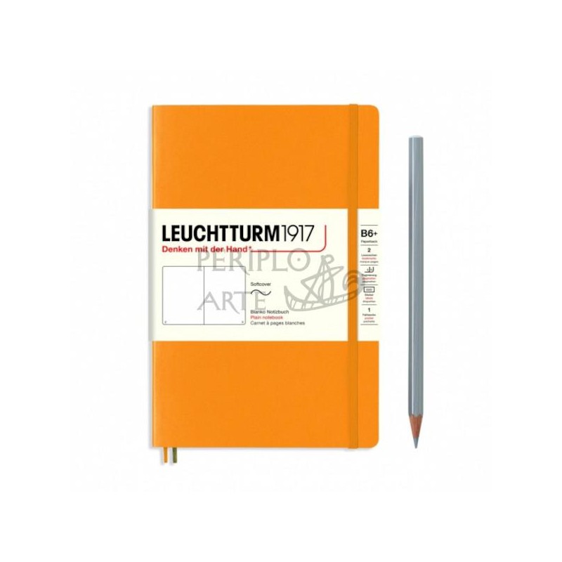 Cuaderno notas liso B6 tapa blanda Rising Sun