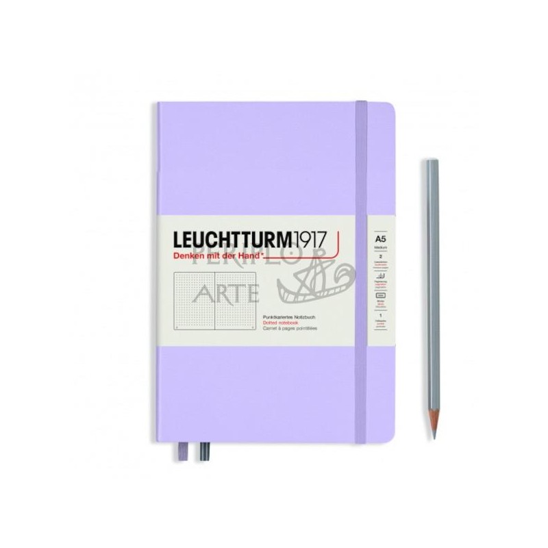 Cuaderno notas punteado A5 tapa blanda Lilac