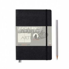 Cuaderno notas rayado A5 tapa blanda Black