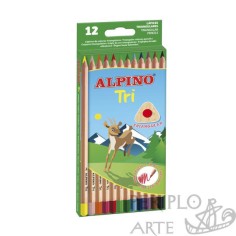 Caja 12 lápices color Alpino triangular