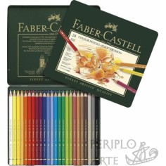 Estuche metal 24 lápices Polychromos Faber-Castell