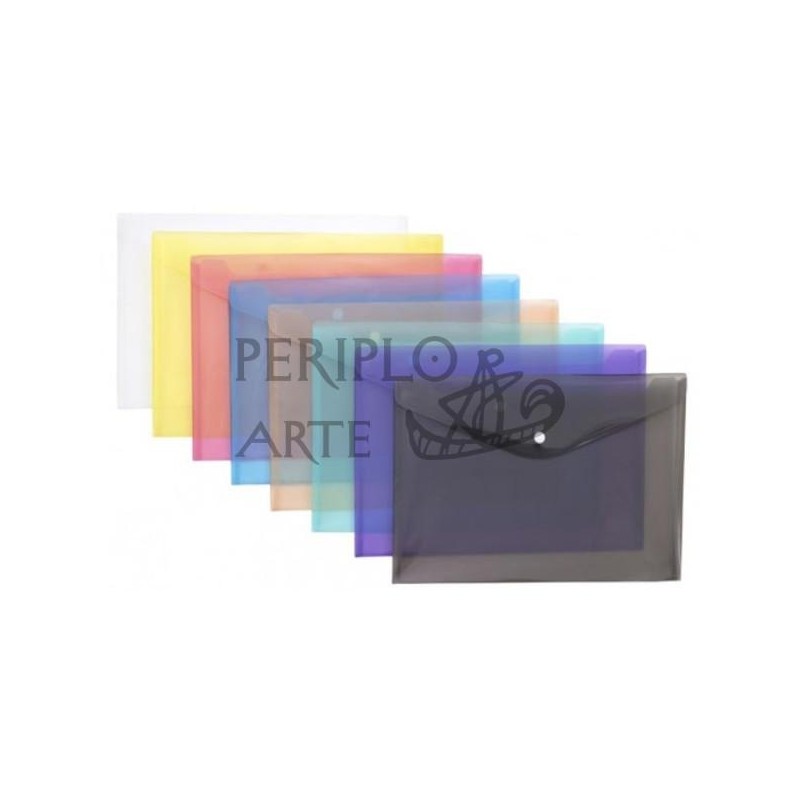 Carpeta transparente A4 color con broche