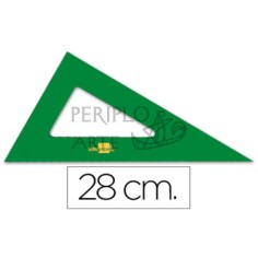 Cartabón técnico verde 28 cm