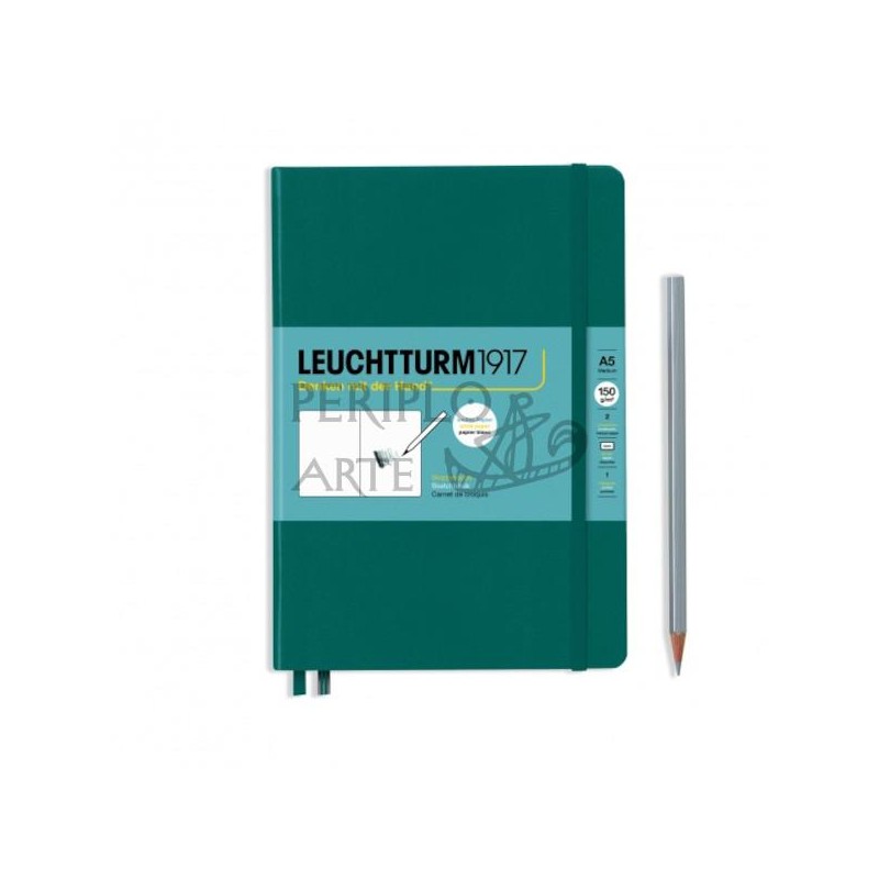 Sketchbook Medium A5 vertical Pacific Green