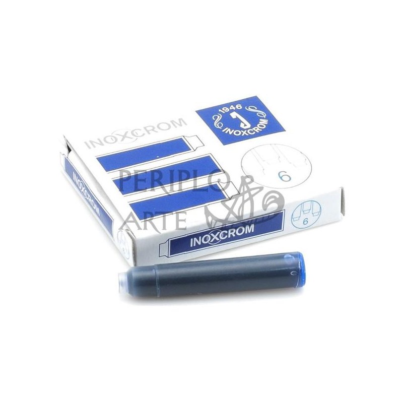 Caja 6 cartuchos tinta Inoxcrom azul