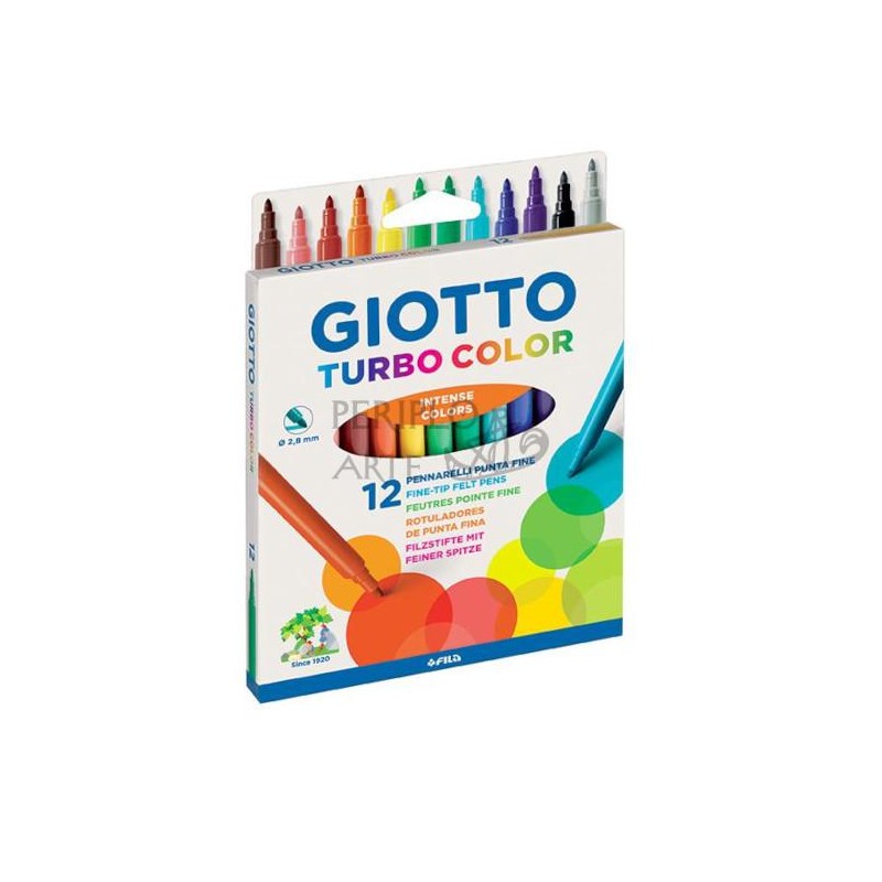 Caja 12 rotuladores Giotto Turbocolor