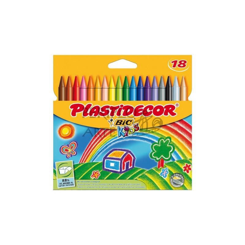 Caja 18 ceras color Plastidecor