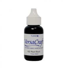 Bote recarga tinta tela Versacraft Real Black 182